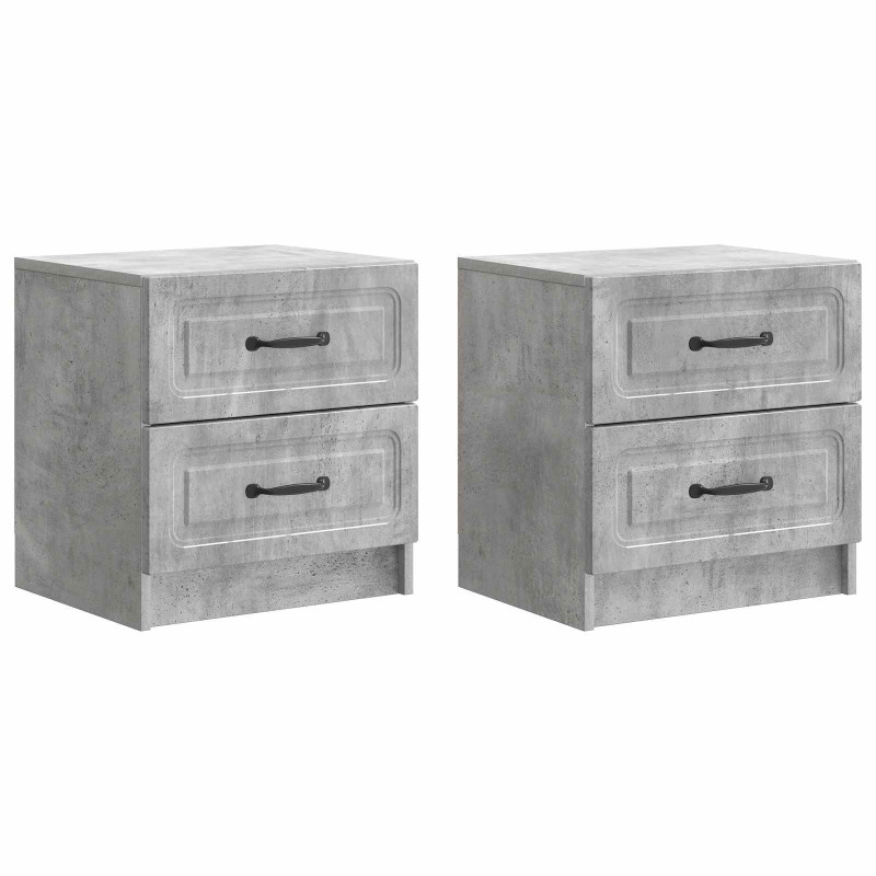 Szafka Nocna 2 pcs Betonowy szary 43 x 34,5 x 44,5 cm