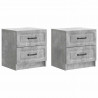 Szafka Nocna 2 pcs Betonowy szary 43 x 34,5 x 44,5 cm