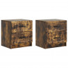 Szafka Nocna z szufladą 2 pcs Dąb wędzony 43 x 34,5 x 44,5 cm