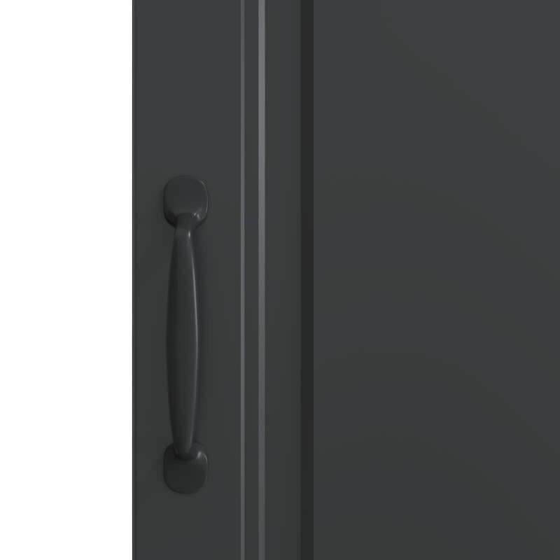 Bufet Czarny 33 x 34,5 x 87 cm Drewno inżynieryjne