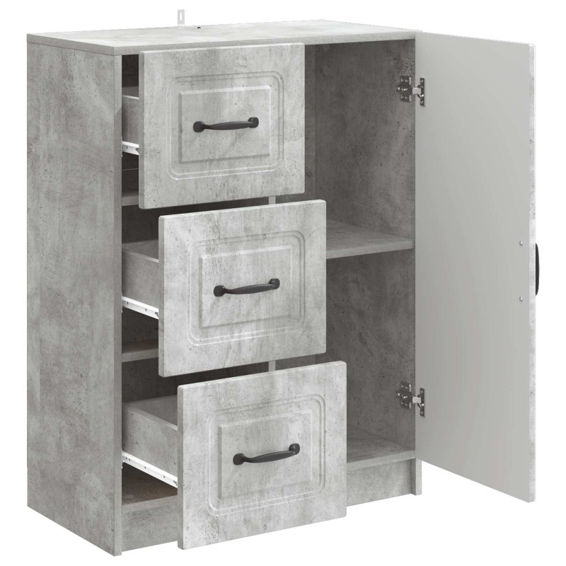 Bufet Betonowy szary 66 x 34,5 x 87 cm Drewno inżynieryjne