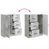 Bufet Betonowy szary 66 x 34,5 x 87 cm Drewno inżynieryjne