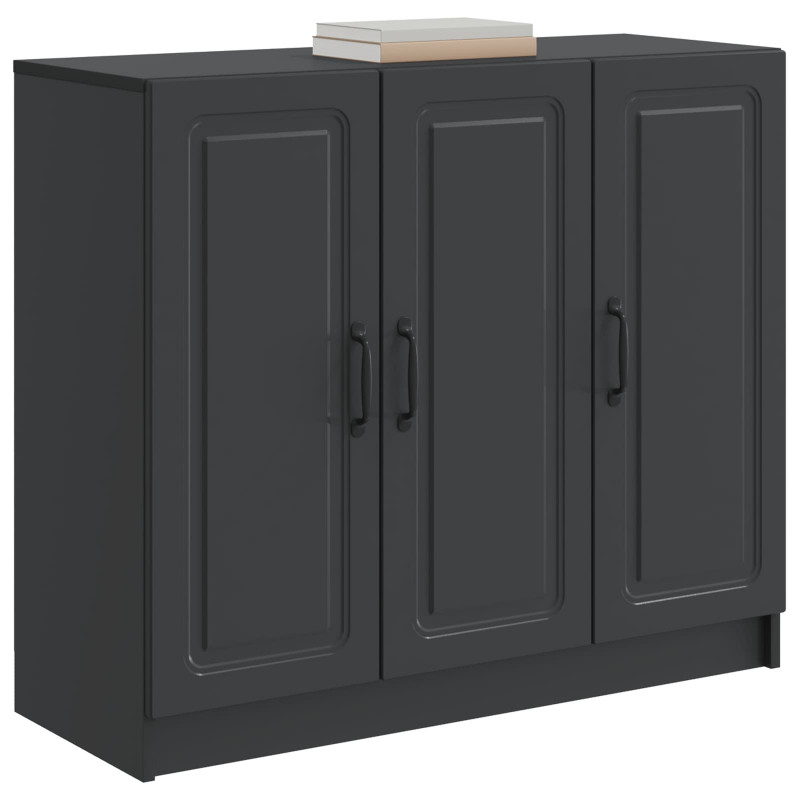 Bufet Czarny 89 x 34,5 x 77 cm Drewno inżynieryjne