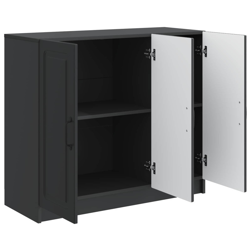 Bufet Czarny 89 x 34,5 x 77 cm Drewno inżynieryjne