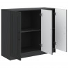 Bufet Czarny 89 x 34,5 x 77 cm Drewno inżynieryjne