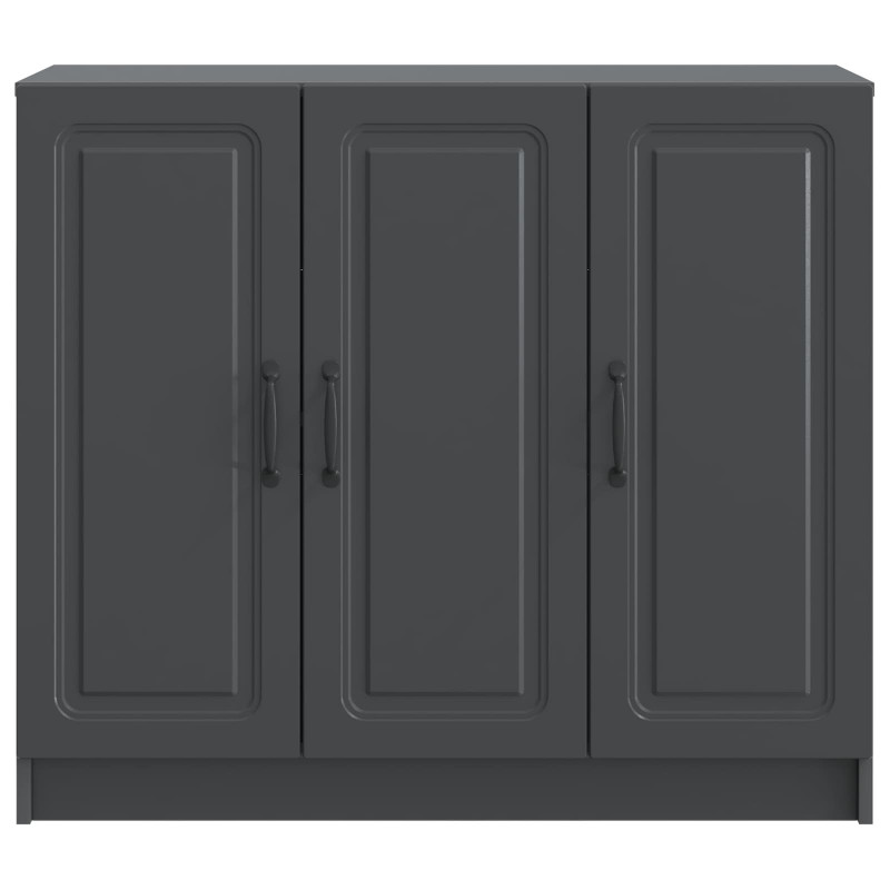 Bufet Czarny 89 x 34,5 x 77 cm Drewno inżynieryjne