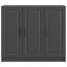 Bufet Czarny 89 x 34,5 x 77 cm Drewno inżynieryjne