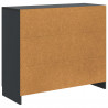 Bufet Czarny 89 x 34,5 x 77 cm Drewno inżynieryjne