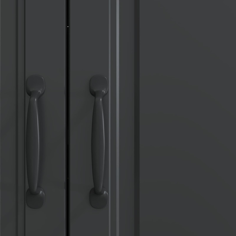 Bufet Czarny 89 x 34,5 x 77 cm Drewno inżynieryjne