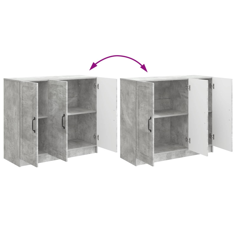 Bufet Betonowy szary 89 x 34,5 x 77 cm Drewno inżynieryjne
