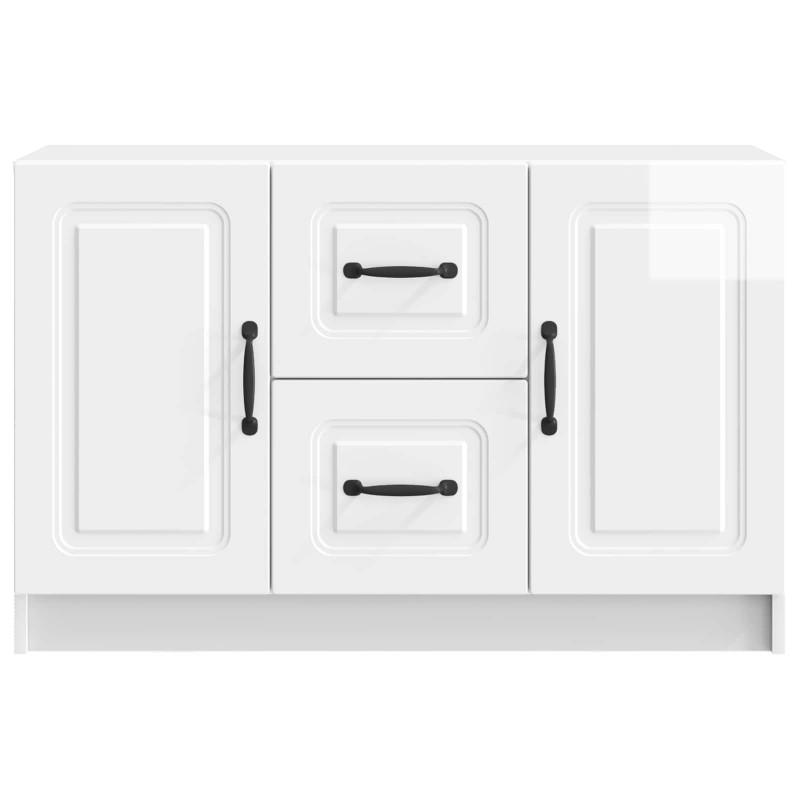 Bufet Biały wysoki połysk 89 x 34,5 x 57 cm Drewno inżynieryjne