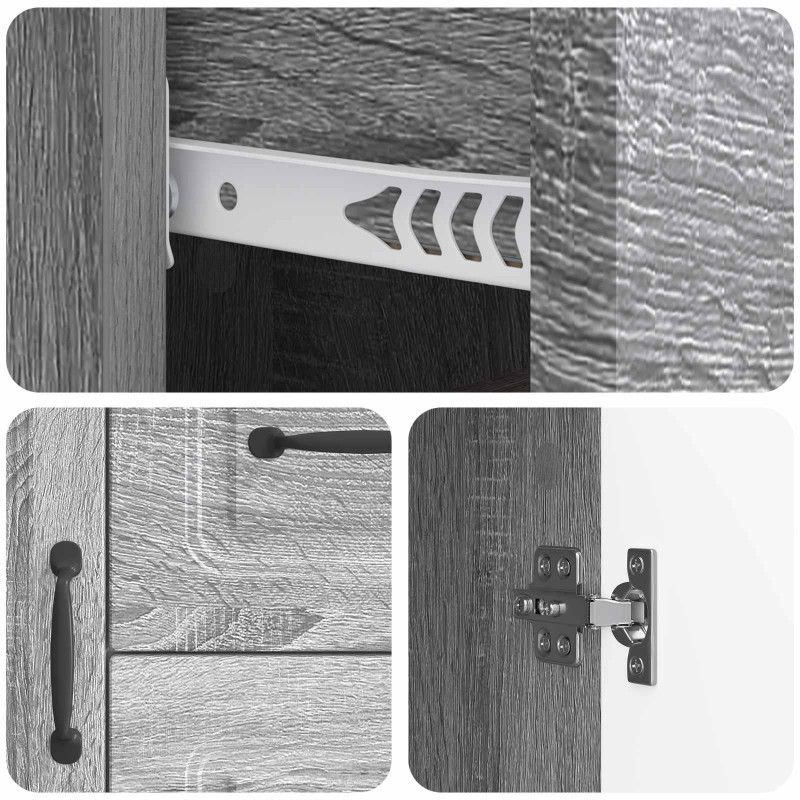 Bufet Szary Sonoma 89 x 34,5 x 57 cm Drewno inżynieryjne