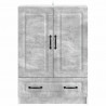 Bufet Betonowy szary 66 x 34,5 x 92 cm Drewno inżynieryjne