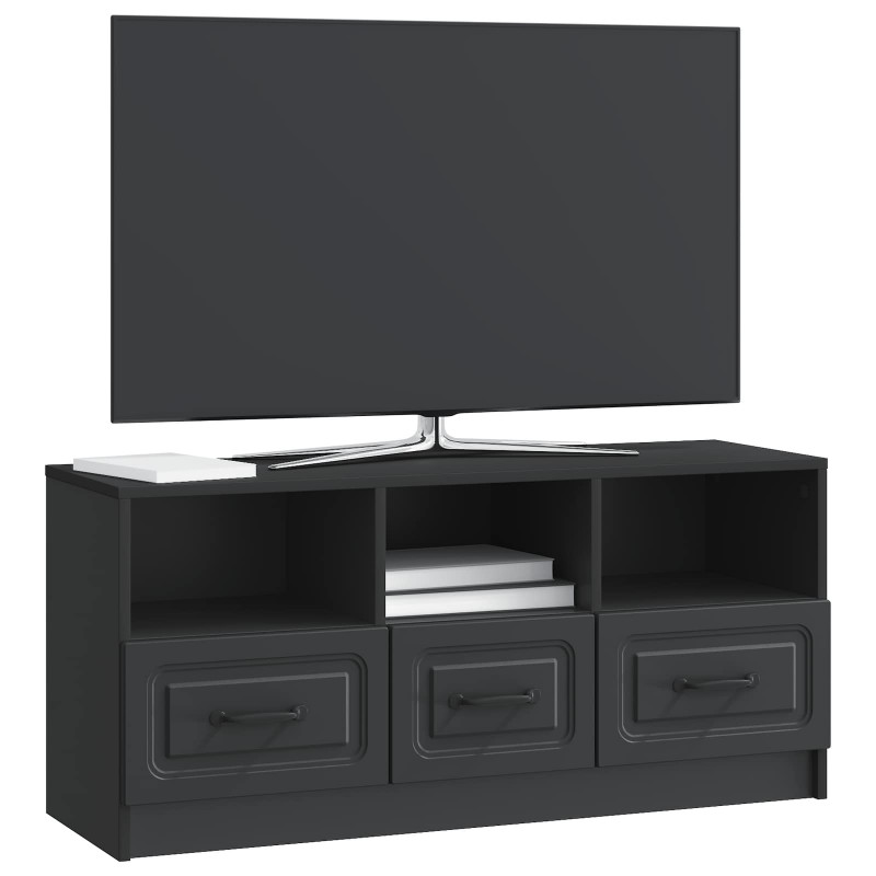 Szafka pod telewizor z szufladą Czarny 102 x 34,5 x 47 cm