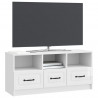 Szafka pod telewizor Biały wysoki połysk 102 x 34,5 x 47 cm