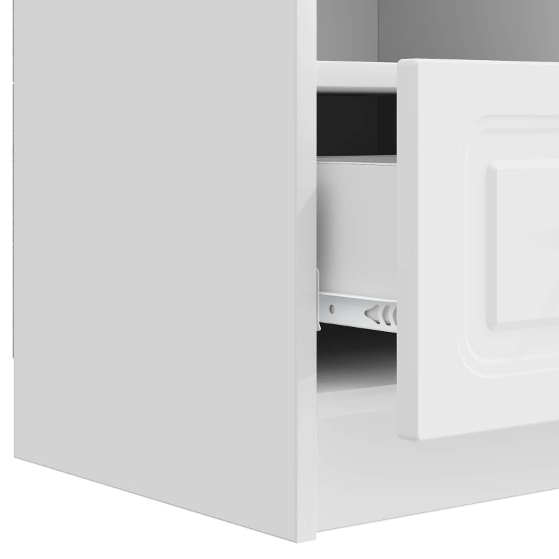 Szafka pod telewizor Biały wysoki połysk 102 x 34,5 x 47 cm
