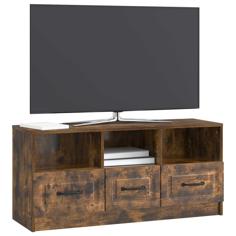 Szafka pod telewizor z szufladą Dąb wędzony 102 x 34,5 x 47 cm
