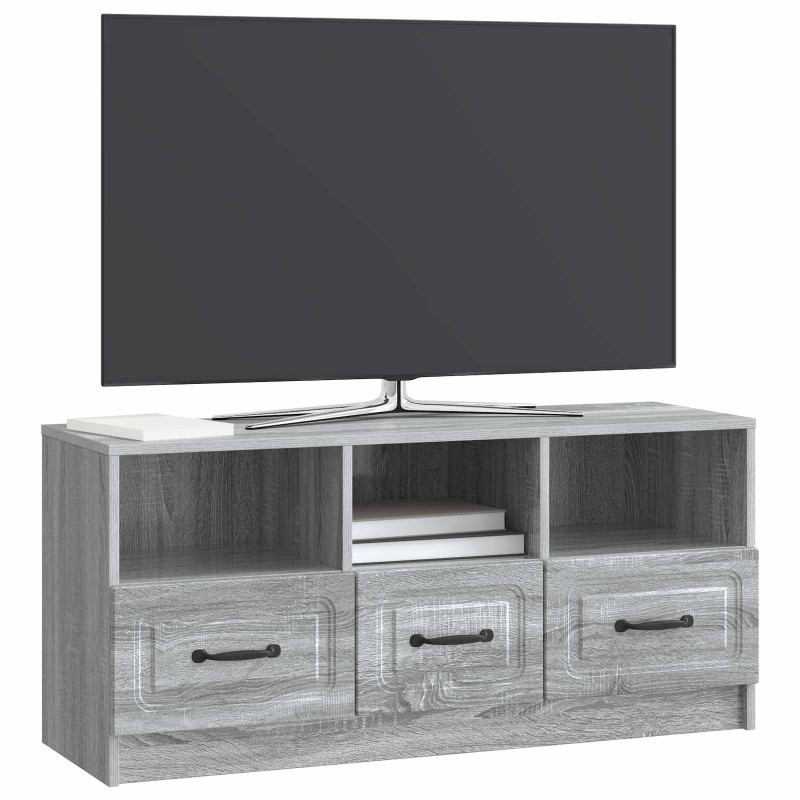 Szafka pod telewizor z szufladą Szary Sonoma 102 x 34,5 x 47 cm