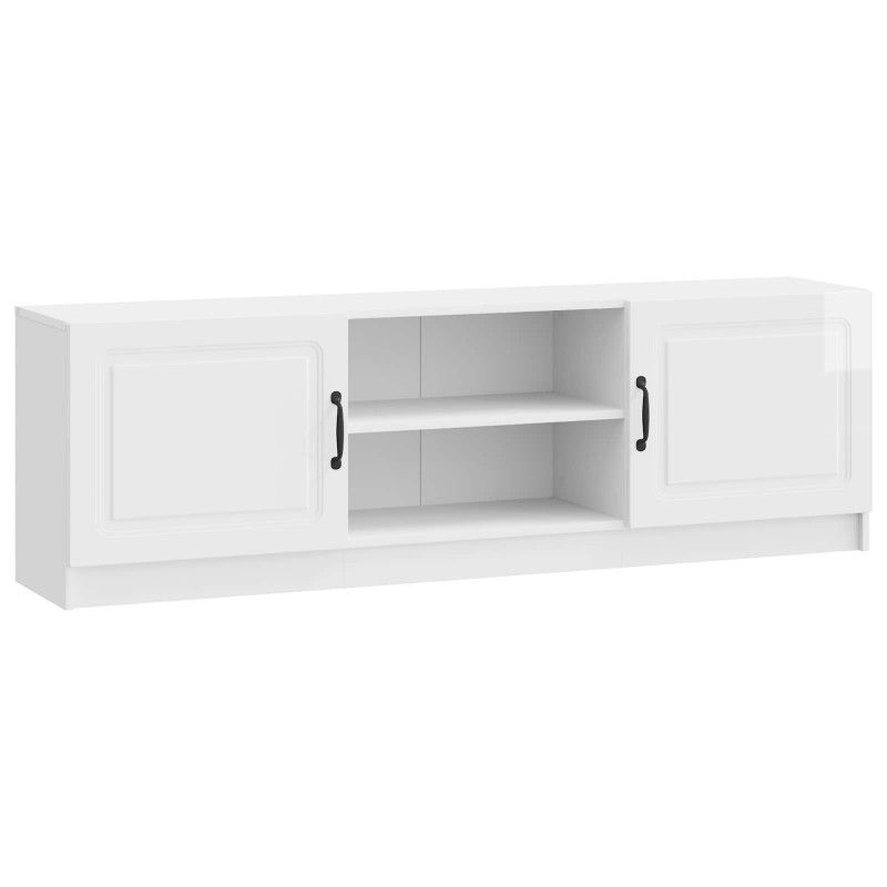 Szafka pod telewizor Biały wysoki połysk 150 x 31 x 47 cm