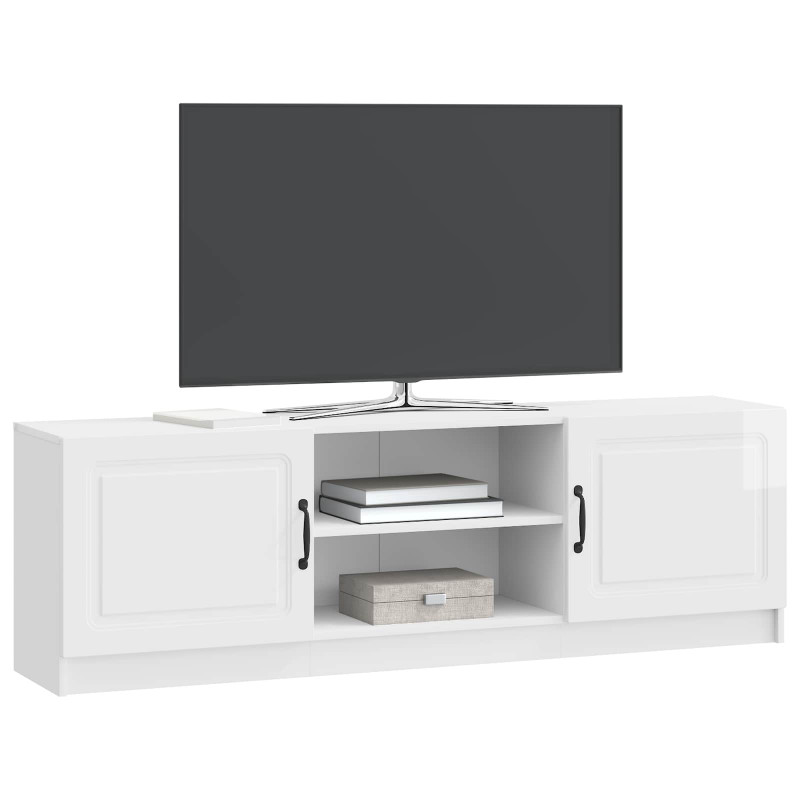 Szafka pod telewizor Biały wysoki połysk 150 x 31 x 47 cm
