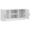 Szafka pod telewizor Biały wysoki połysk 102 x 34,5 x 47 cm