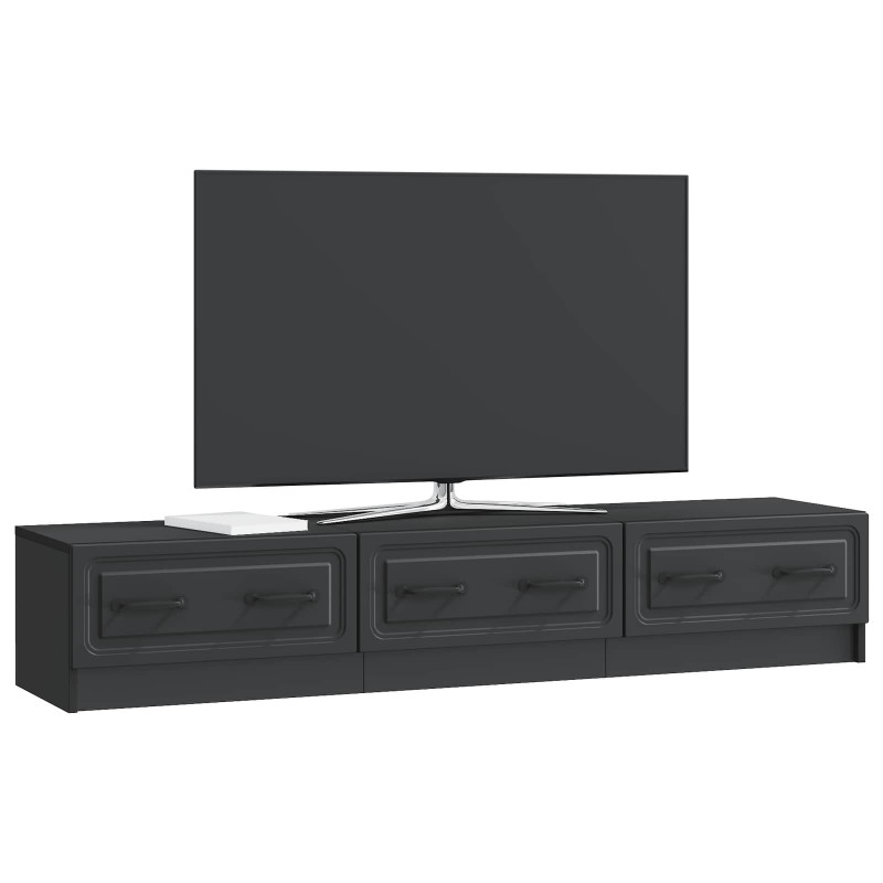 Szafka pod telewizor z szufladą Czarny 147 x 34,5 x 27 cm