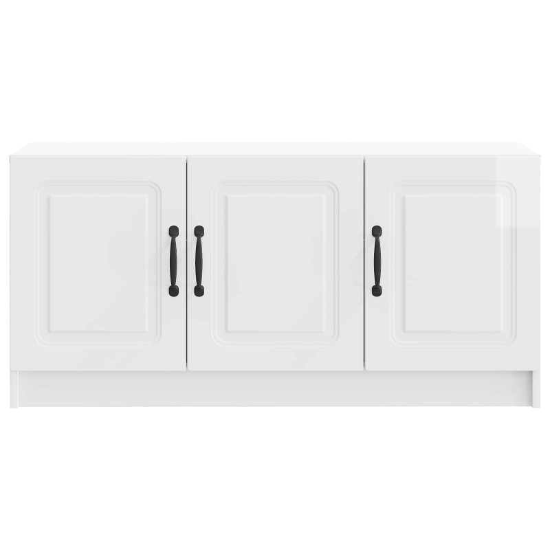 Szafka pod telewizor Biały wysoki połysk 99 x 34,5 x 47 cm