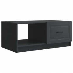 Stolik kawowy Czarny 90 x 50 x 37 cm Drewno inżynieryjne