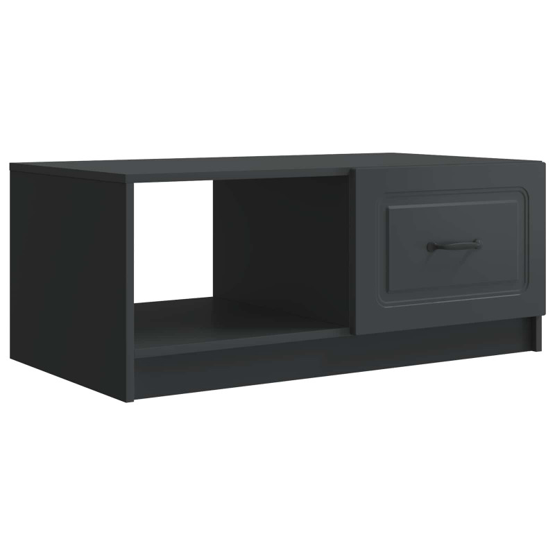 Stolik kawowy Czarny 90 x 50 x 37 cm Drewno inżynieryjne