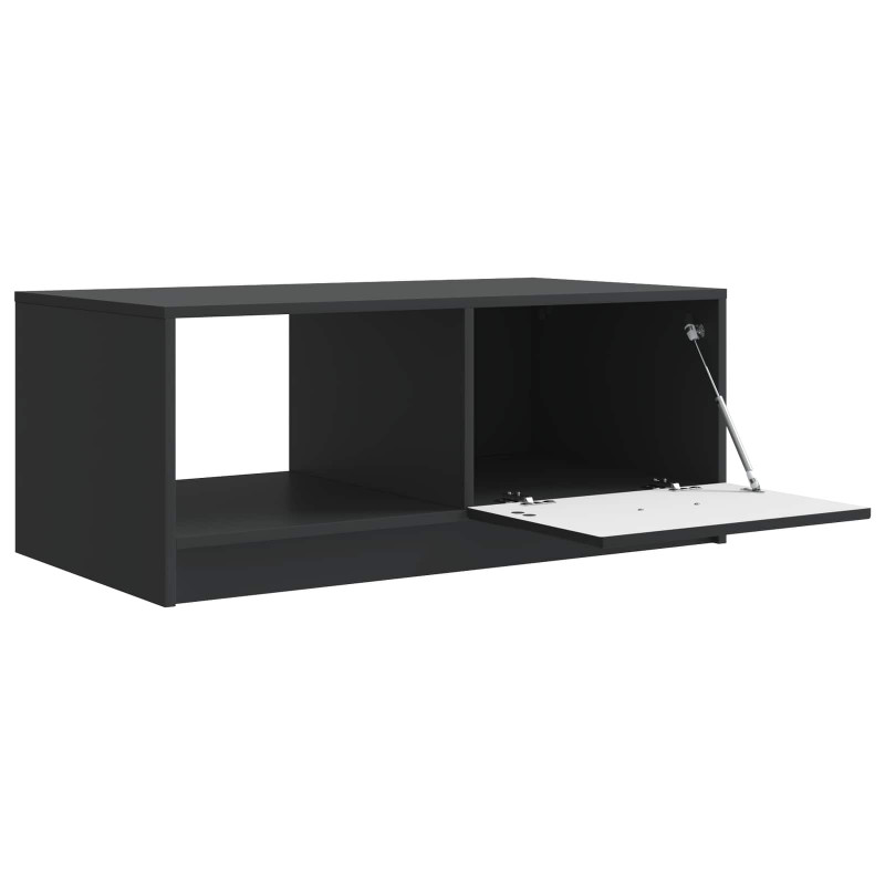 Stolik kawowy Czarny 90 x 50 x 37 cm Drewno inżynieryjne