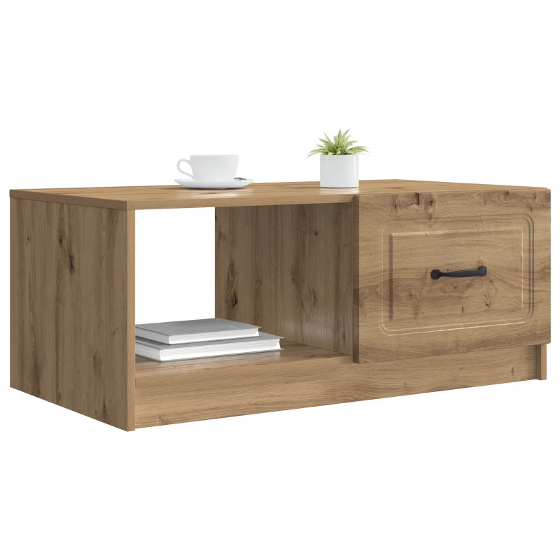 Stolik kawowy Dąb artisan 90 x 50 x 37 cm Drewno inżynieryjne