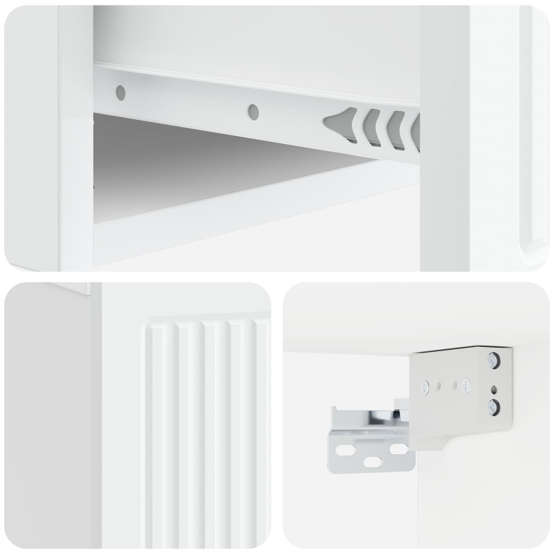 Szafka Nocna 2 pcs Biały 49 x 34,5 x 20 cm Drewno inżynieryjne