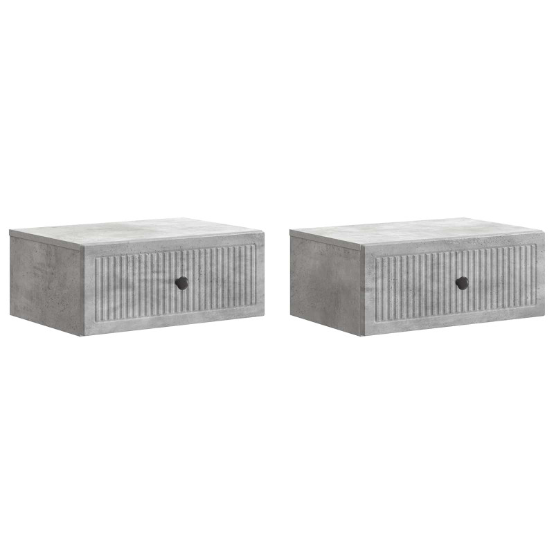 Szafka Nocna z szufladą 2 pcs Betonowy szary 49 x 34,5 x 20 cm