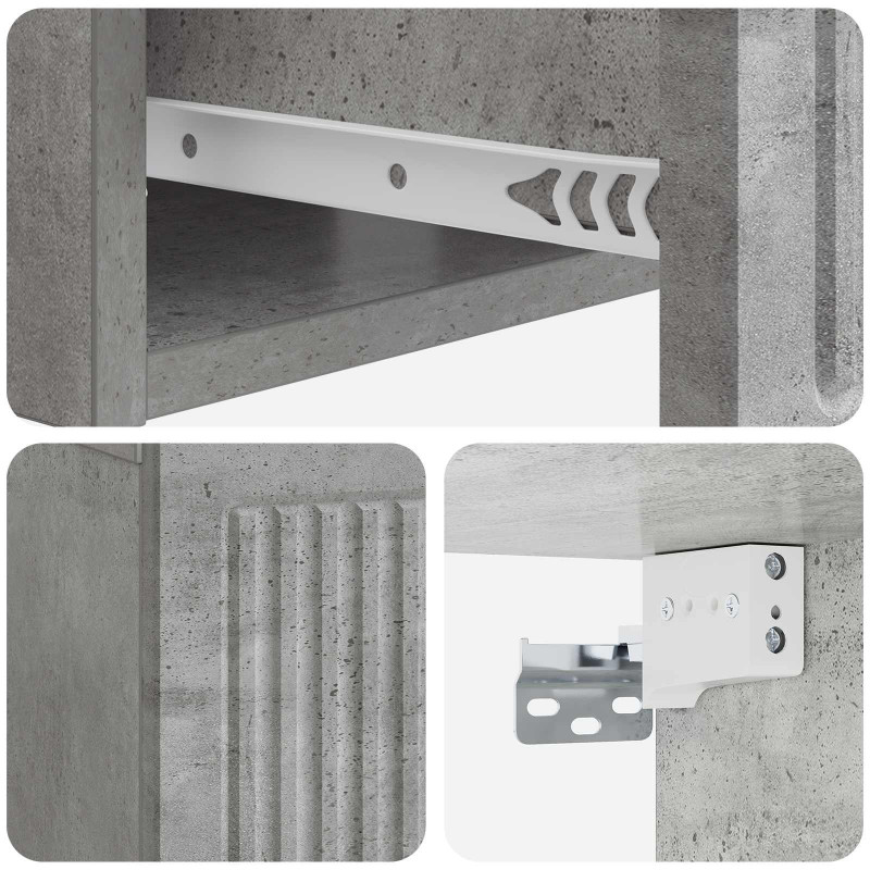 Szafka Nocna z szufladą 2 pcs Betonowy szary 49 x 34,5 x 20 cm