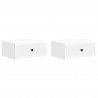 Szafka Nocna 2 pcs Biały wysoki połysk 49 x 34,5 x 20 cm