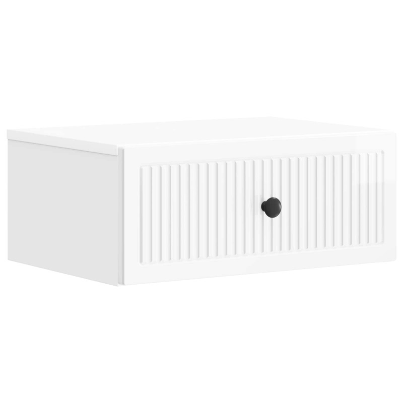 Szafka Nocna 2 pcs Biały wysoki połysk 49 x 34,5 x 20 cm