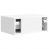 Szafka Nocna 2 pcs Biały wysoki połysk 49 x 34,5 x 20 cm