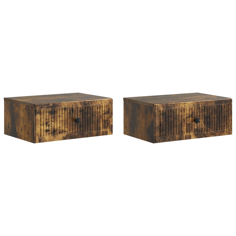 Szafka Nocna z szufladą 2 pcs Dąb wędzony 49 x 34,5 x 20 cm