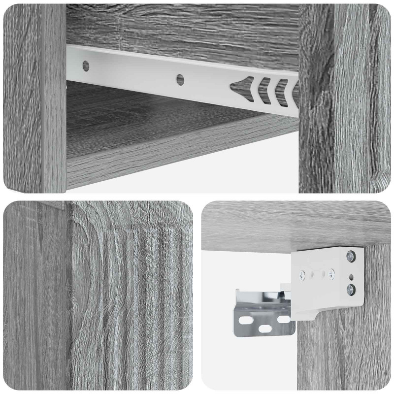 Szafka Nocna z szufladą 2 pcs Szary Sonoma 49 x 34,5 x 20 cm
