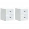 Wisząca Szafka Nocna z szufladą 2 pcs Biały 33 x 34,5 x 40 cm