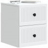 Wisząca Szafka Nocna z szufladą 2 pcs Biały 33 x 34,5 x 40 cm
