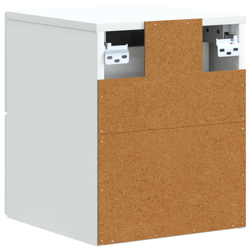 Wisząca Szafka Nocna z szufladą 2 pcs Biały 33 x 34,5 x 40 cm