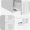 Wisząca Szafka Nocna z szufladą 2 pcs Biały 33 x 34,5 x 40 cm