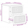 Wisząca Szafka Nocna z szufladą 2 pcs Biały 33 x 34,5 x 40 cm