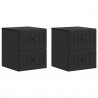 Wisząca Szafka Nocna z szufladą 2 pcs Czarny 33 x 34,5 x 40 cm