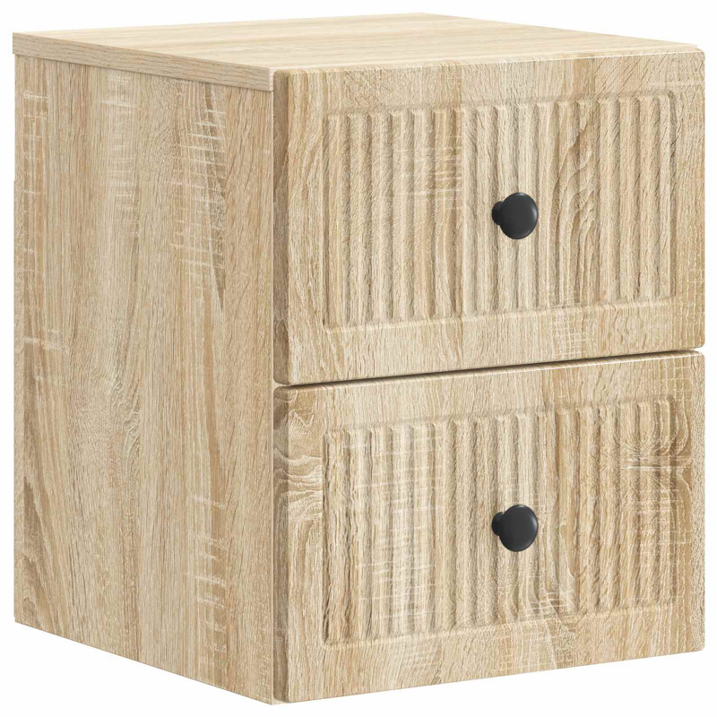 Wisząca Szafka Nocna 2 pcs dąb Sonoma 33 x 34,5 x 40 cm