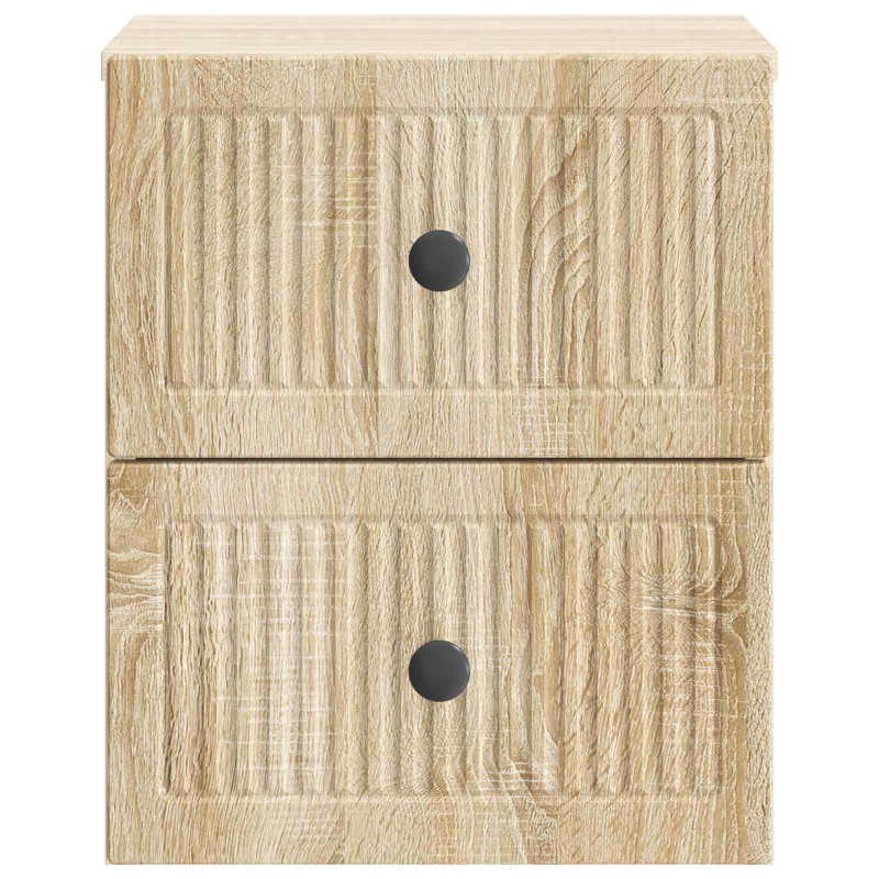 Wisząca Szafka Nocna 2 pcs dąb Sonoma 33 x 34,5 x 40 cm