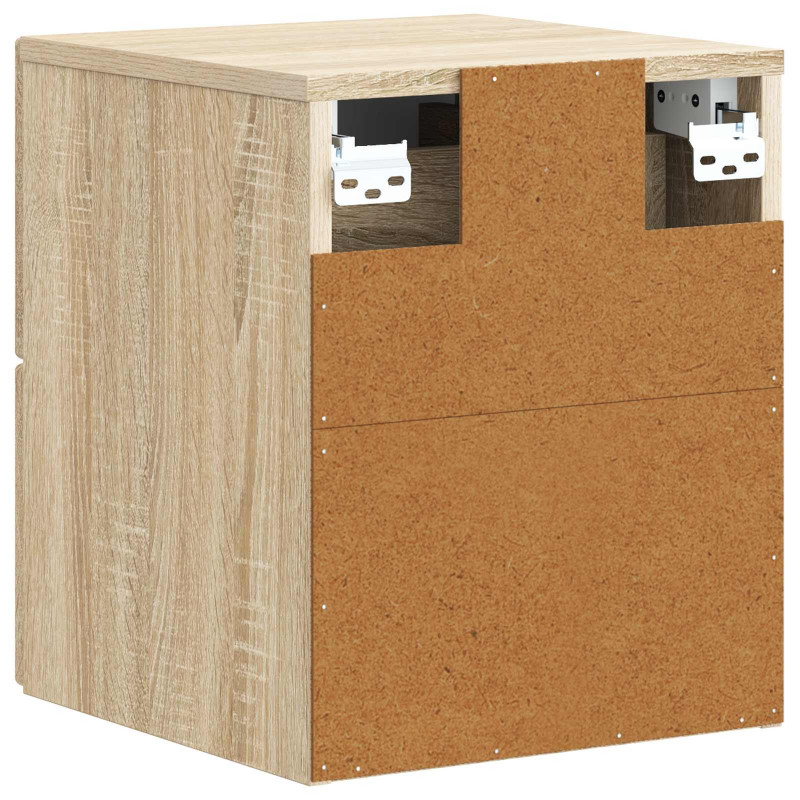 Wisząca Szafka Nocna 2 pcs dąb Sonoma 33 x 34,5 x 40 cm