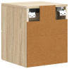 Wisząca Szafka Nocna 2 pcs dąb Sonoma 33 x 34,5 x 40 cm