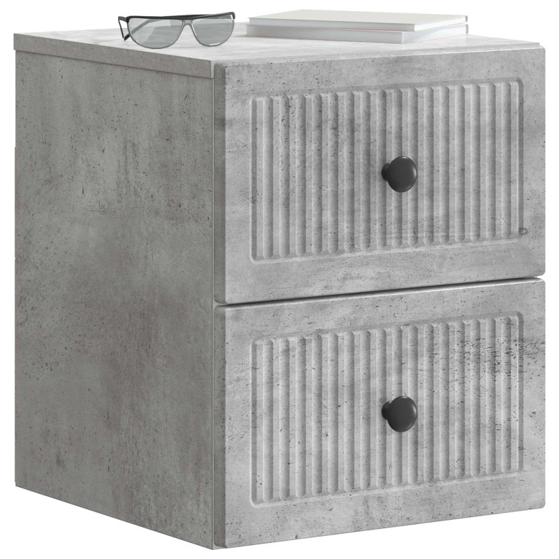 Wisząca Szafka Nocna 2 pcs Betonowy szary 33 x 34,5 x 40 cm